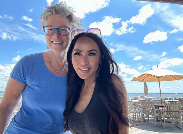 The author (right) with Kate in Old Greenwich, Connecticut, one of the stops on the 50 States Project.