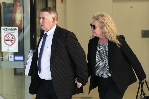 Coleman was supported by his partner during some days of the trial.