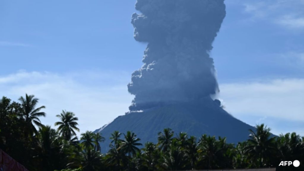 Indonesia's Mount Ibu erupts again, spews huge ash tower
