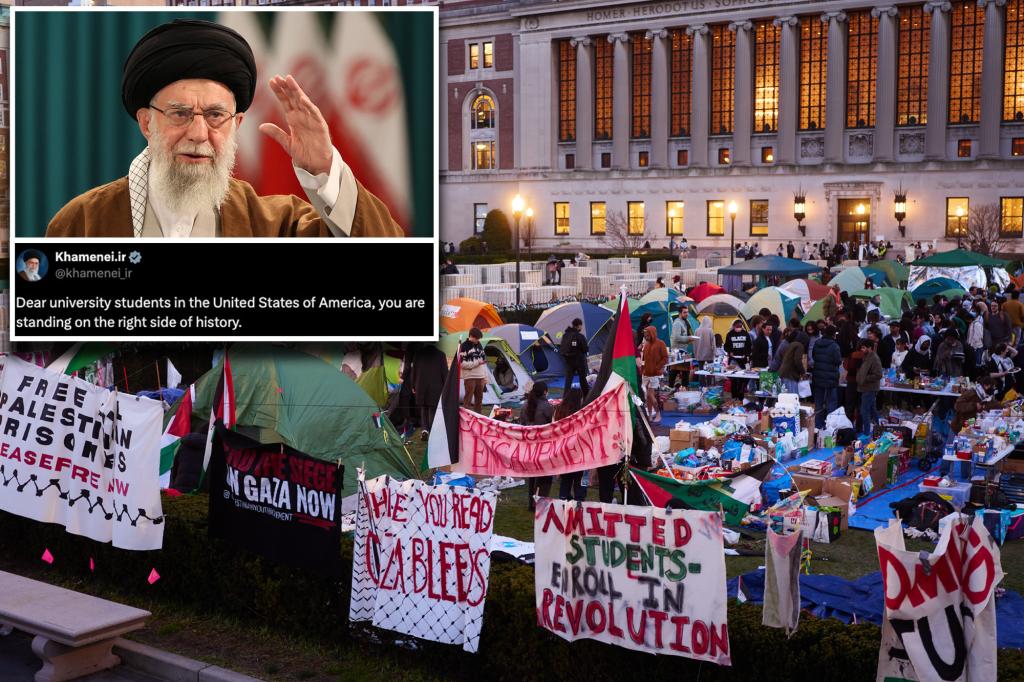 Iran’s supreme leader praises US anti-Israel campus protesters after his brutal crackdown against regime demonstrators