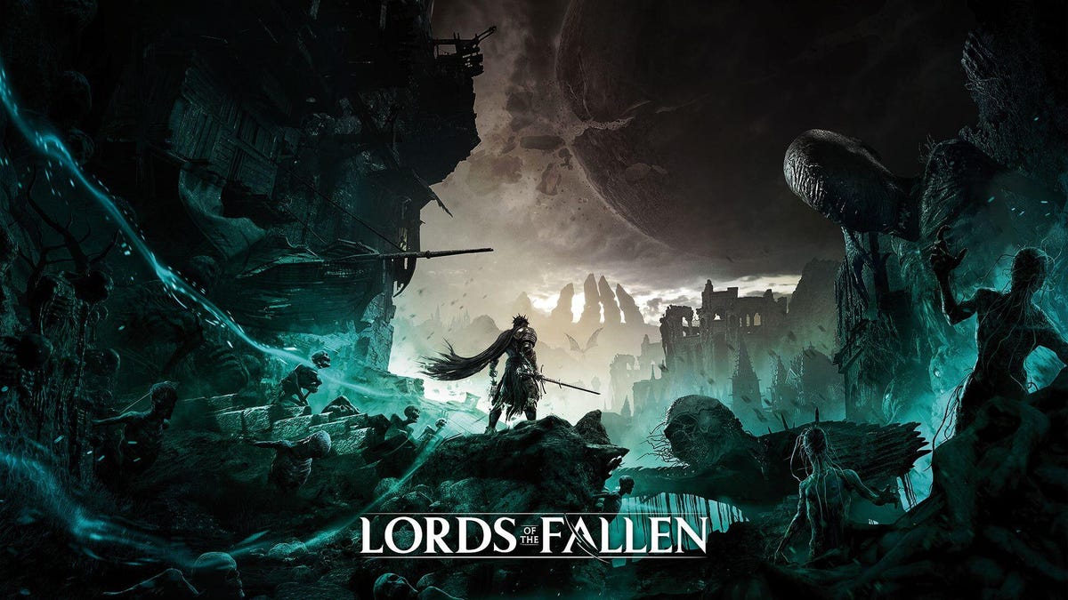 A man standing on a blue hill with corpses around him