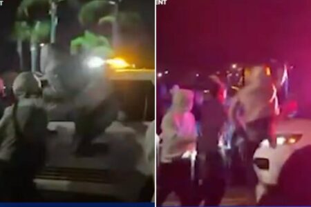 California teen, 15, allegedly tried to carjack police cruiser as mob swarmed deputy, trashed vehicle in street takeover