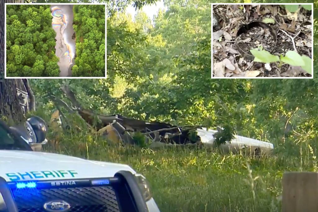 Three killed as plane breaks in air, scattering debris over half-mile stretch