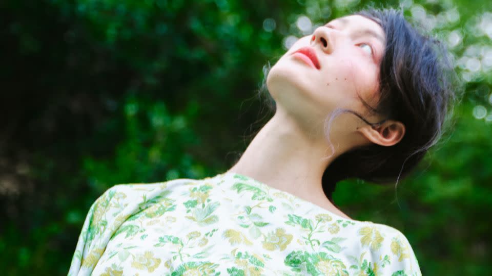 A dress from Ms. Min subtly melds modern tailoring with Chinese aesthetics. - Courtesy Ms. Min