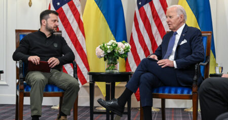 Biden Meets With Zelensky in France