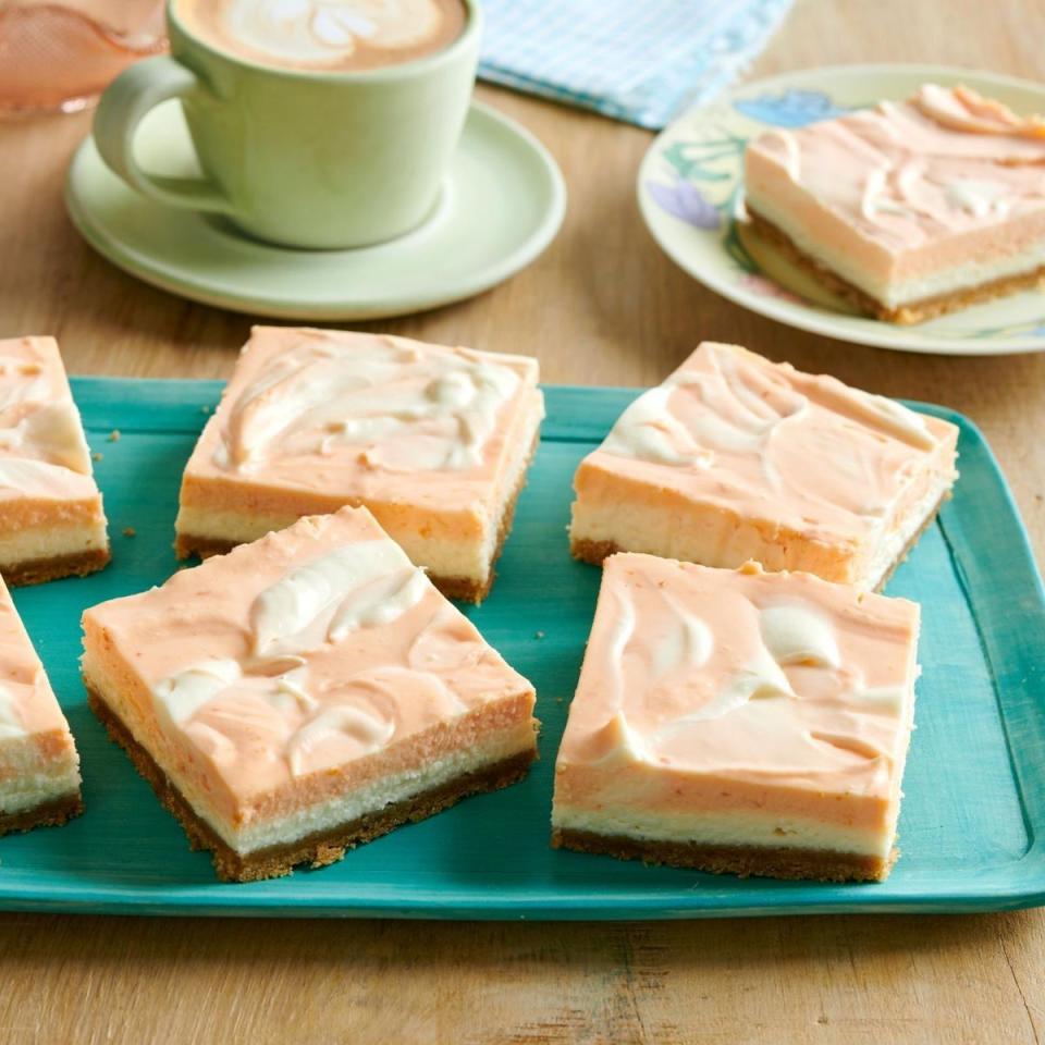 no bake orange vanilla cheesecake bars