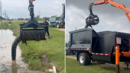 Texas public works department removes 12-foot alligator with grapple truck: ‘Great grab’
