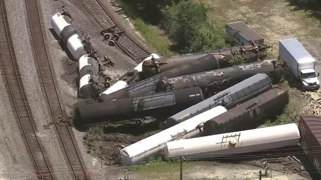 Freight train derails in Illinois, residents evacuated due to ‘hazmat’ situation: report