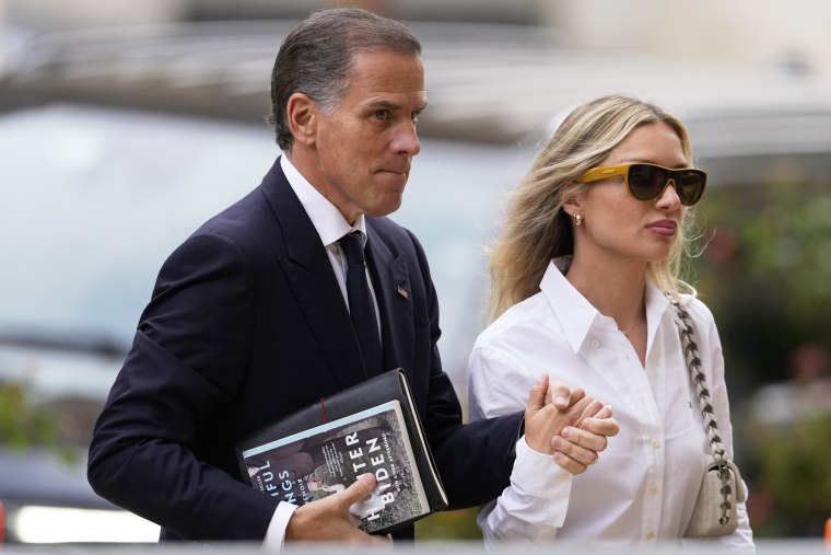 Hunter Biden arrives at federal court with his wife, Melissa Cohen Biden.