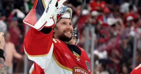 Bobrovsky makes 32 saves as the Panthers shut out the Oilers 3-0 in Game 1 of Stanley Cup Final