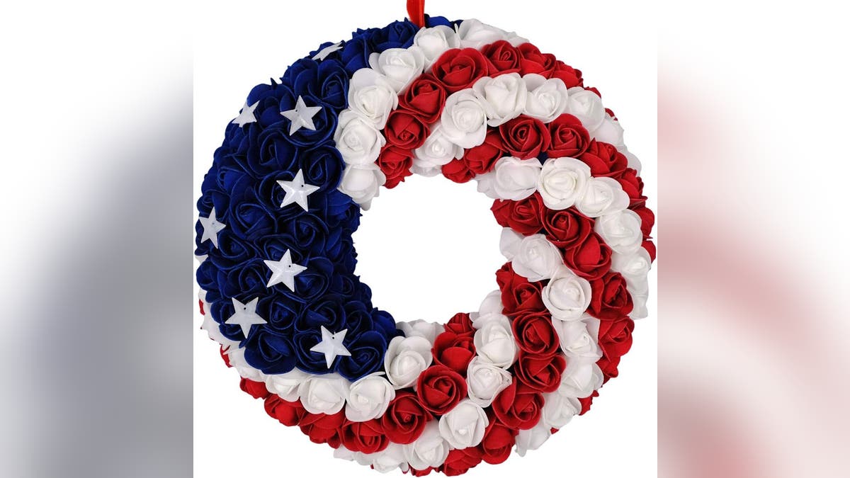 Hang a wreath to show your patriotism all year.