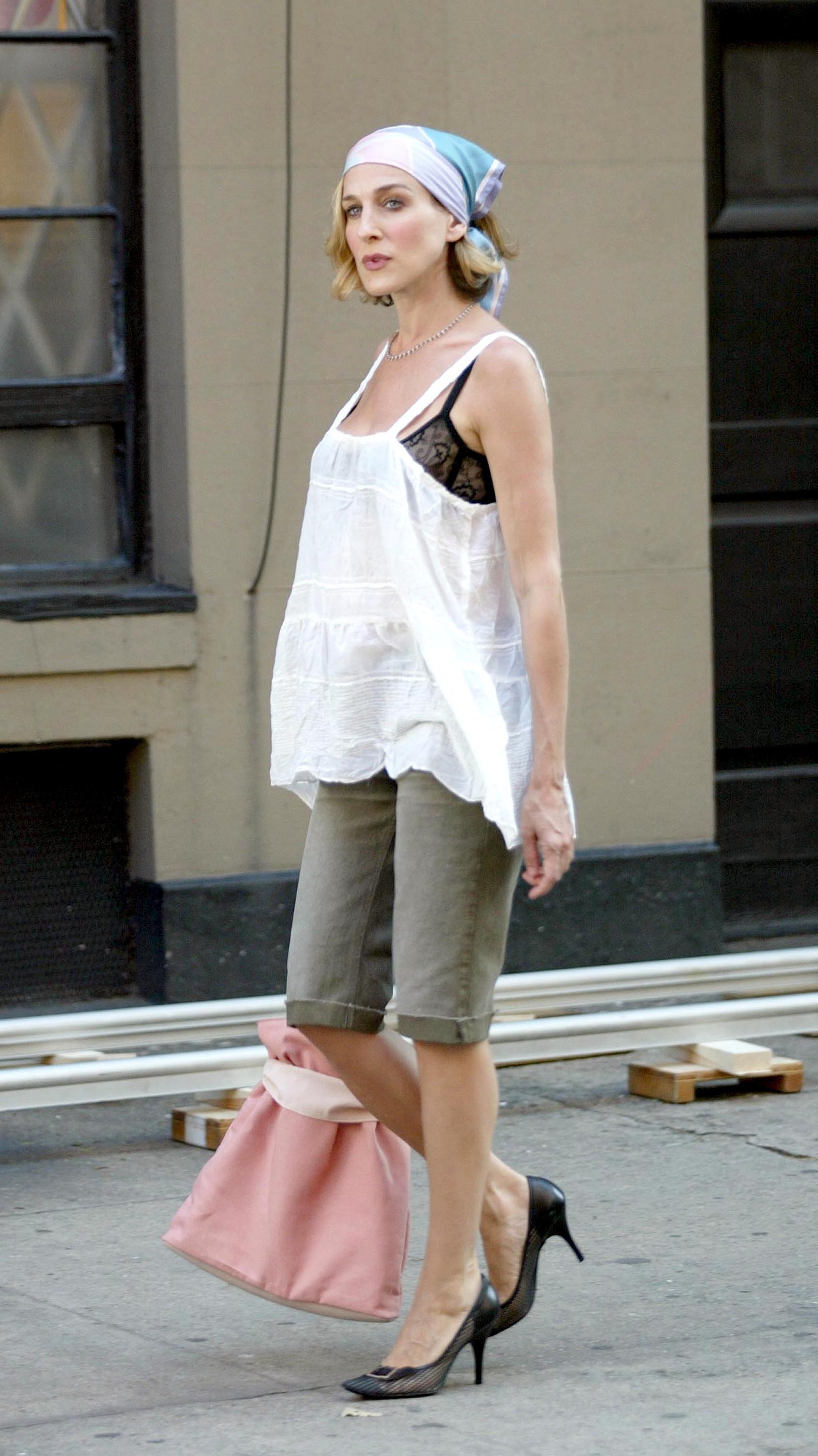 Image may contain Sarah Jessica Parker Clothing Footwear Shoe High Heel Person Teen Accessories and Jewelry