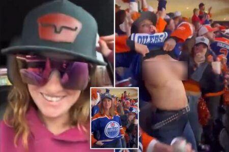 Mystery Edmonton Oilers fan who flashed her boobs breaks her silence: ‘It just kind of happened’