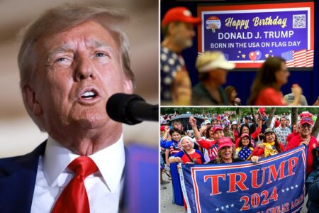 Trump celebrates 78th birthday by campaigning close to home at sold-out bash