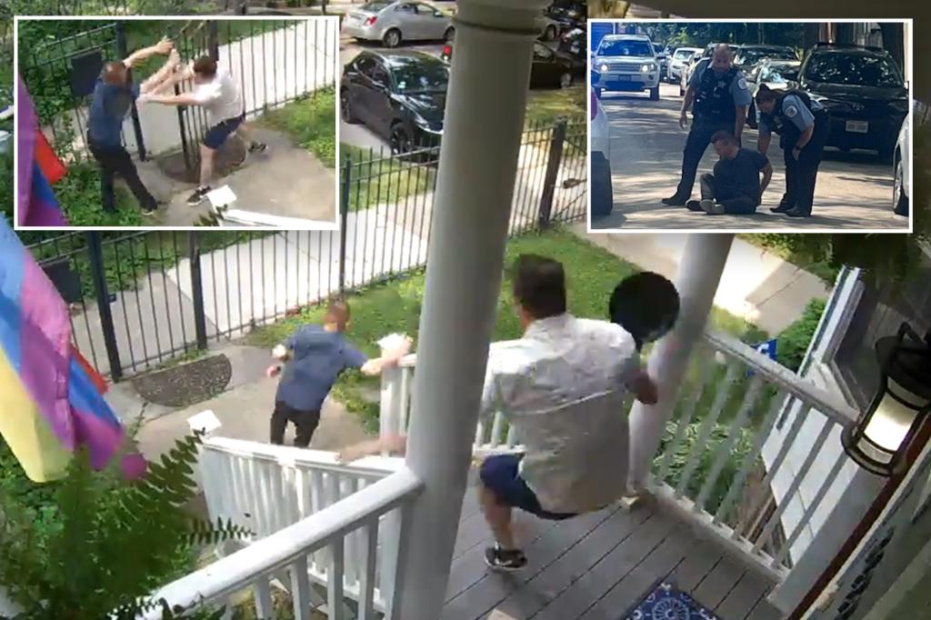 Chicago homeowner fights off suspected burglar with a frying pan in wild video: ‘Got him!’