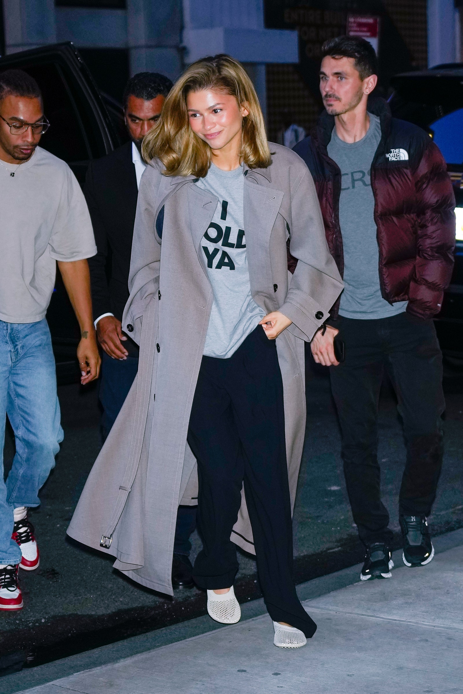 NEW YORK NEW YORK APRIL 22 Zendaya is seen on April 22 2024 in New York City.