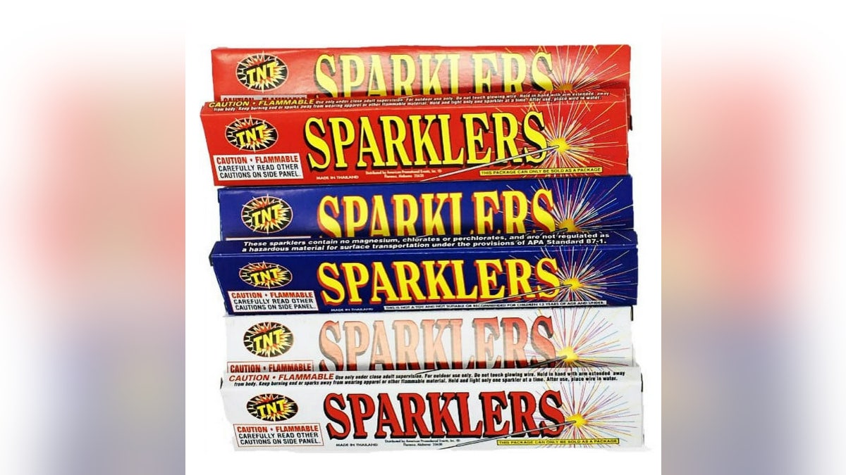 Sparklers keep kids and adults entertained.
