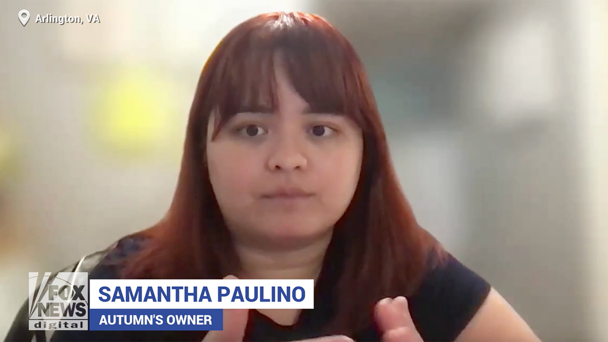 Woman talking about dog