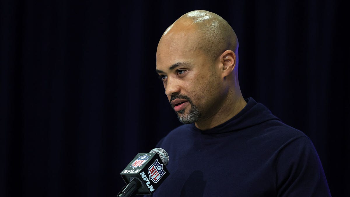 Terry Fontenot speaks to the media