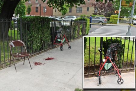 Innocent 84-year-old woman shot while sitting in her walker on NYC corner
