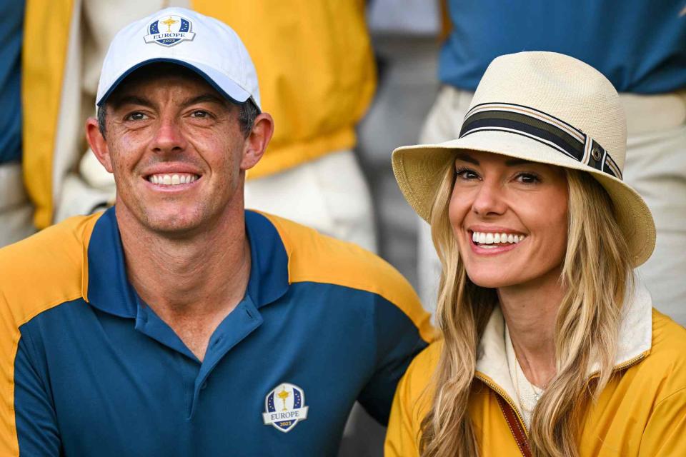 <p>Brendan Moran/Sportsfile via Getty</p> Rory McIlroy and wife Erica