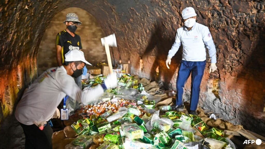 Cambodia burns illegal drugs worth nearly US$70 million