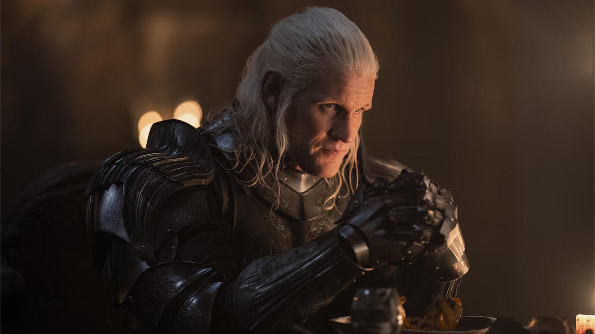 A still from House of The Dragon Season 2 of Matt Smith playing Daemon Targaryen.