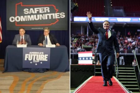 Bill Barr joins Pennsylvania Senate candidate Dave McCormick to rail against border-fueled crime: ‘Destroy the cartels’