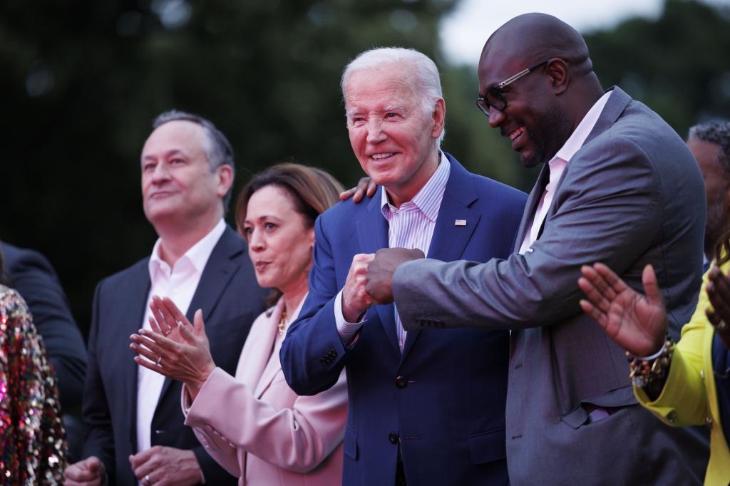 Rigid Joe Biden roused by George Floyd’s brother during lively White House Juneteenth event