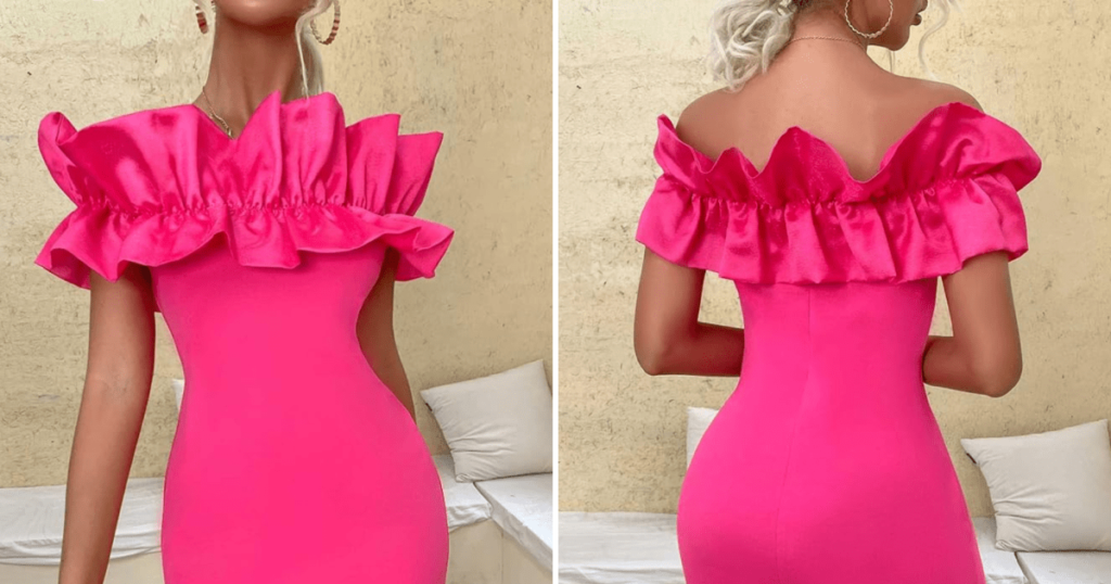 I Feel Like a Gift in This Chic Ruffled Party Dress