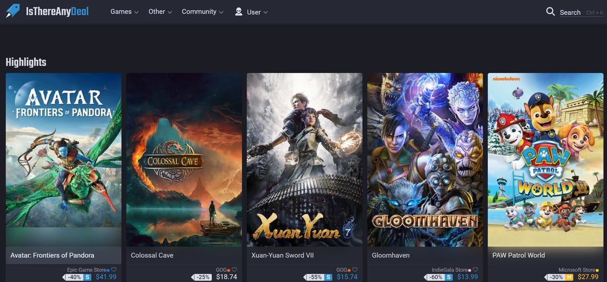 IsThereAnyDeal games website