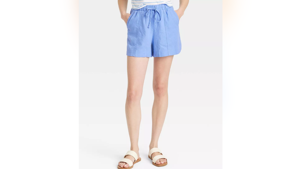 Cool down with linen shorts.