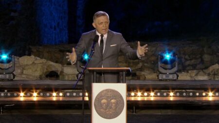 Slovakia’s PM attends first public event since May 15 shooting