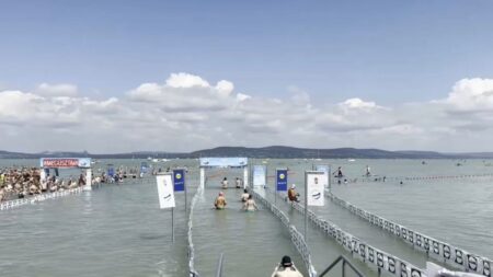 More than 11,000 people swim across Lake Balaton