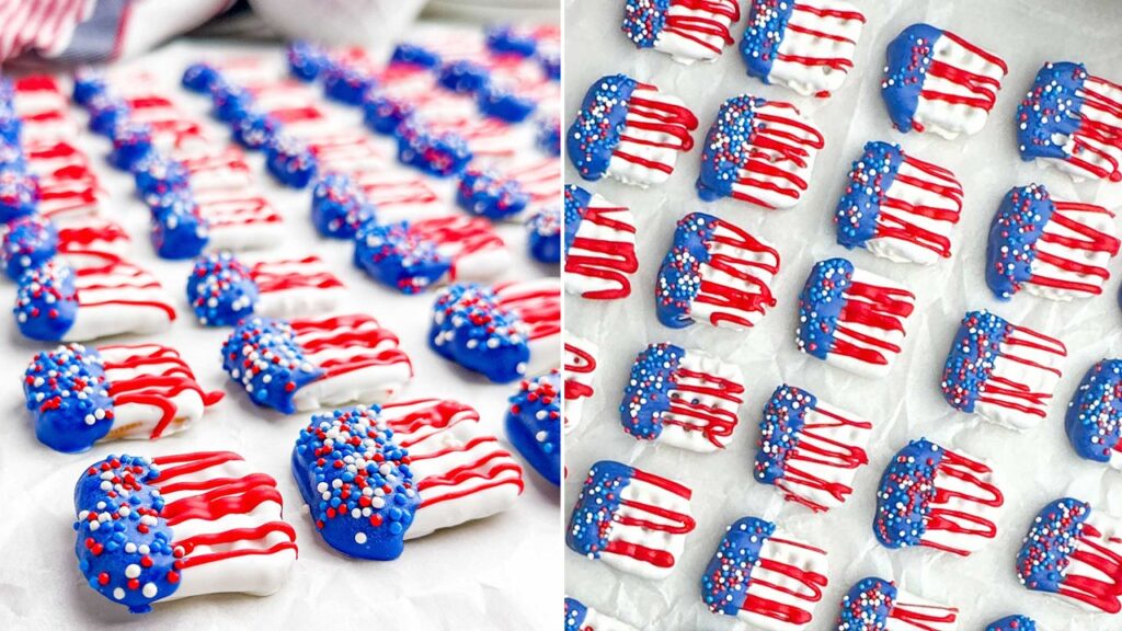 Red, white and blue pretzels are a must-have for July 4, plus a fun Independence Day quiz