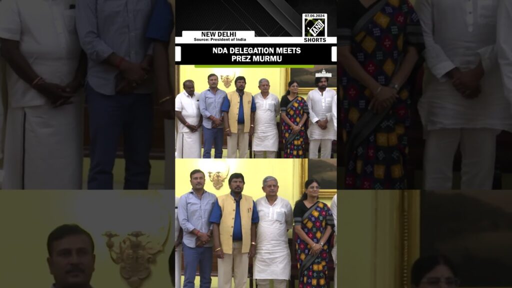 NDA delegation led by JP Nadda meets President Droupadi Murmu