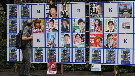 Wacky antics in Tokyo’s governor race, from raunchy photos to dog posters, take over the city