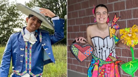 Teens’ show-stopping prom outfits made only from duct tape score them $15K in scholarships