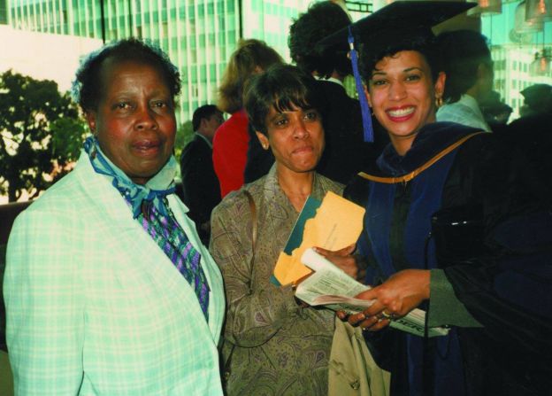 Harris graduates from law school in 1989.