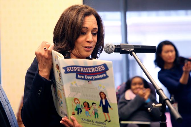 Harris reads from her children's book