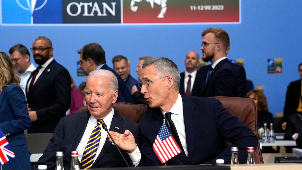 President Biden and NATO Secretary General Jens Stoltenberg (Beata Zawrzel/NurPhoto via Getty Images)