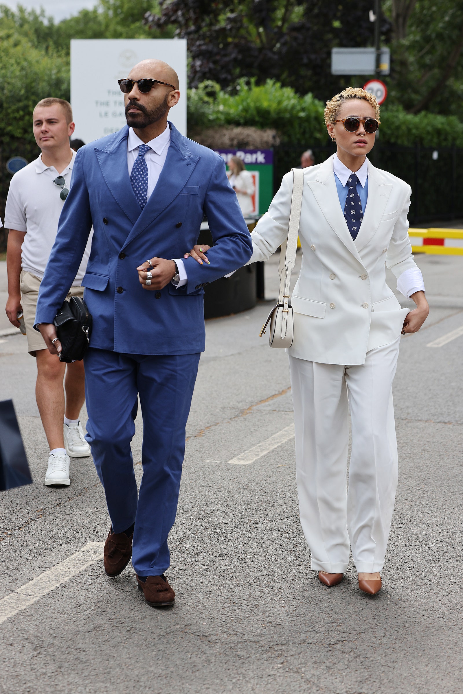 LONDON ENGLAND JULY 08 Nathalie Emmanuel attends day eight of the Wimbledon Tennis Championships at the All England...