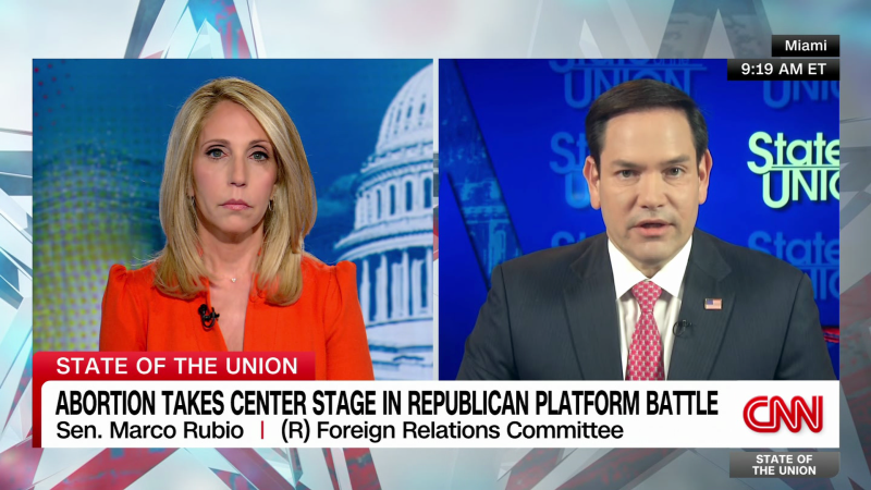 Rubio backs stripping abortion ban from GOP platform