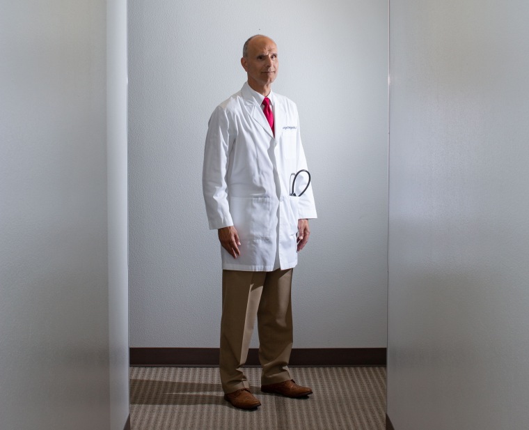 Dr. George Delgado in his clinic, Culture of Life Family Services, in Escondido, Calif.