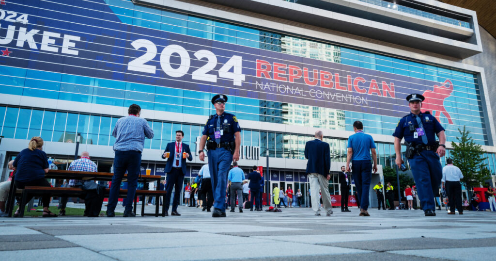 Man arrested near Republican National Convention had AK-47 pistol, ‘Scream’ mask and security uniform, authorities say