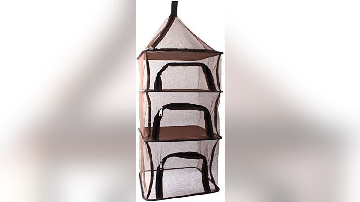 Get easy access to your food with a hanging net storage system.