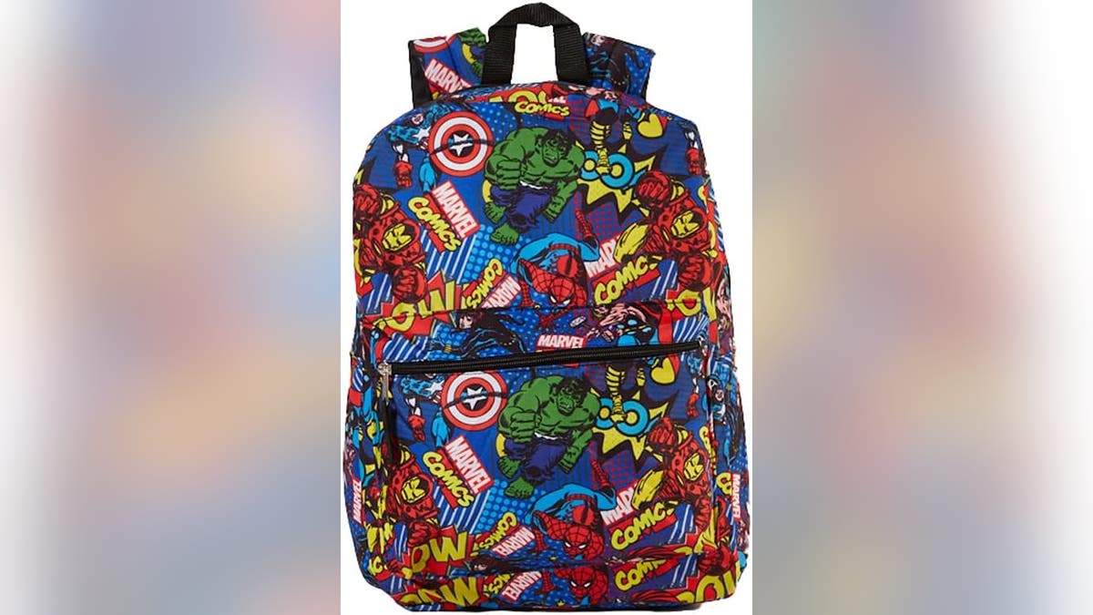 Marvel fans can load all their school supplies in this backpack.