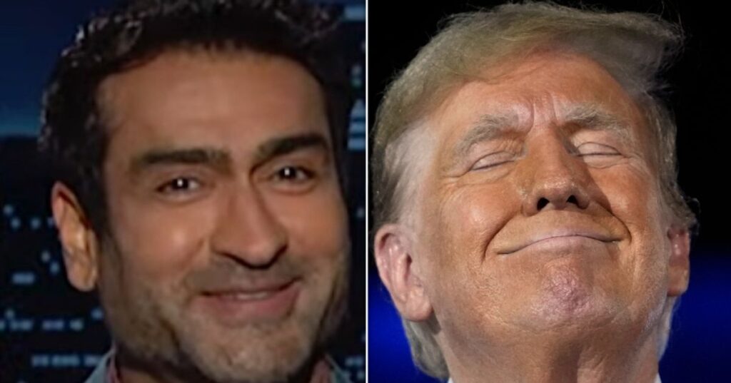 ‘Kimmel’ Guest Host Kumail Nanjiani Reveals Moment Trump ‘S**t The Bed’ On Film