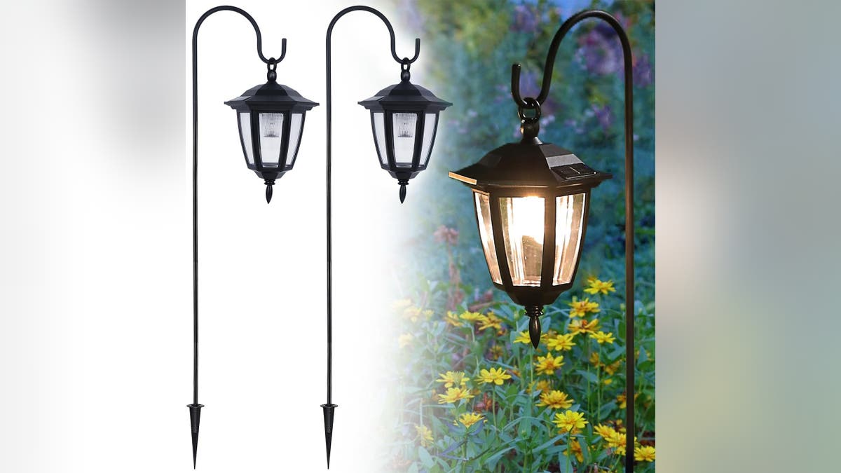 Light up your driveway or other small area with classic solar lanterns.