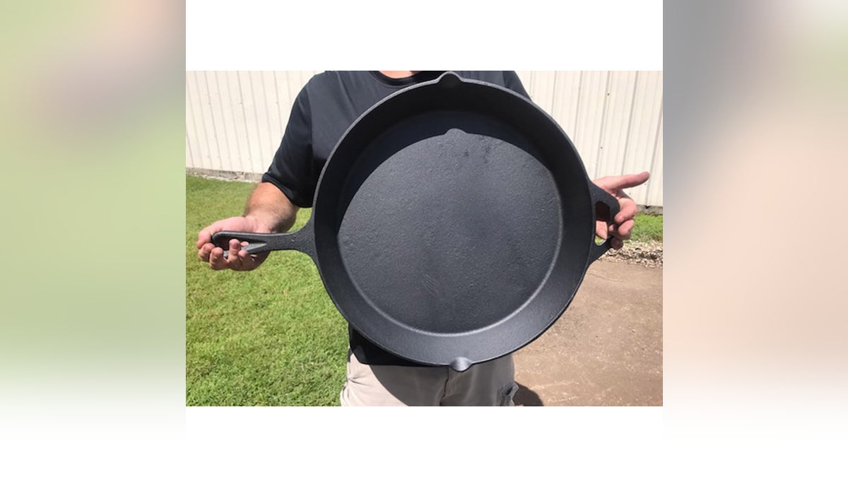 A giant cast iron pan can cook your entire meal in one pan.